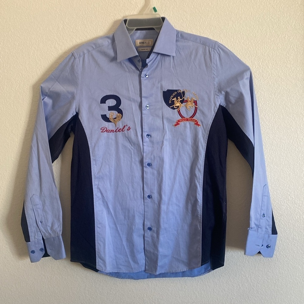 DANIEL’S Classic Men’s Blue Black Shirt Size M